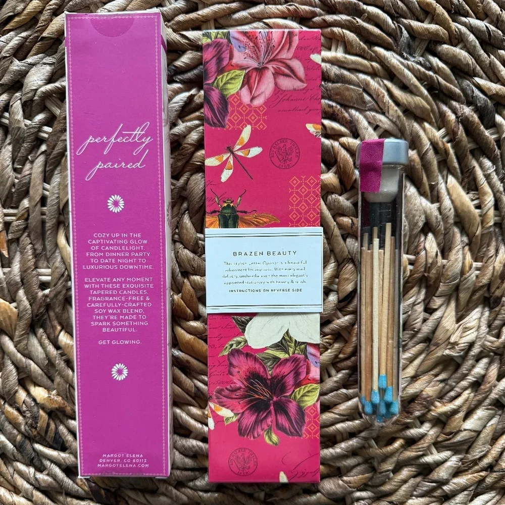 Various items from Margo Elena - letter opener - long matches - taper candles - Picture 2 of 2